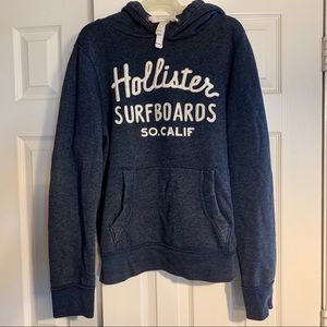 Navy Hollister Surfboards So.Calif Hoodie Large
